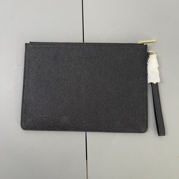 NWOT KATIE LOXTON Stardust Womens Vegan Wristlet Strap Clutch 11.5" Black - Picture 3 of 11